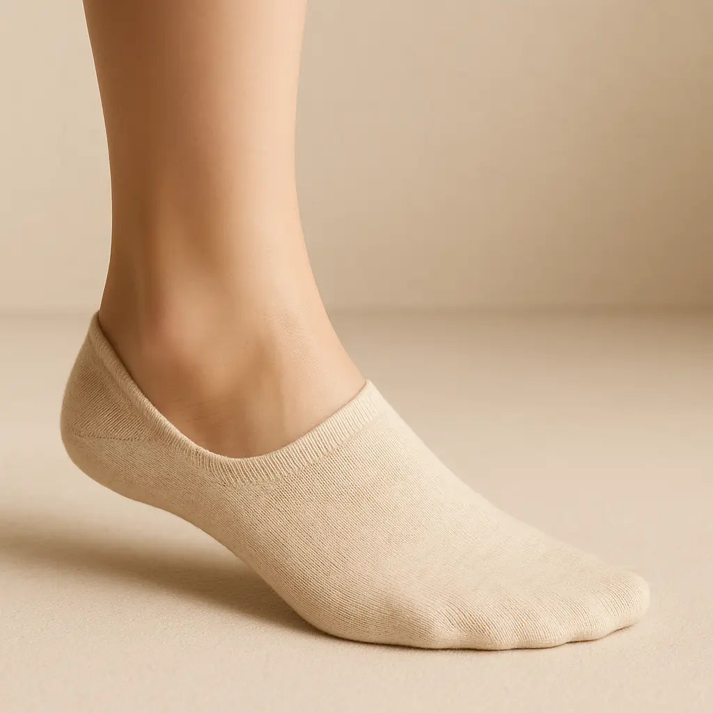 Chaussettes Hommes Socquettes Avoine en Coton sur pied mannequin