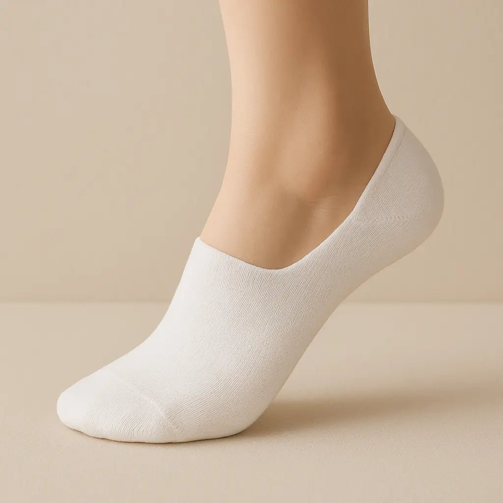 Chaussettes homme socquettes coton blanc SOXX sur pied mannequin