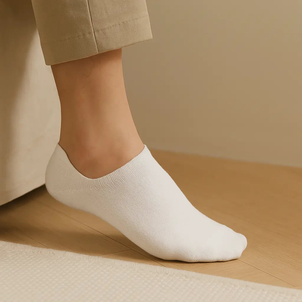 Chaussettes homme socquettes coton blanc SOXX en situation