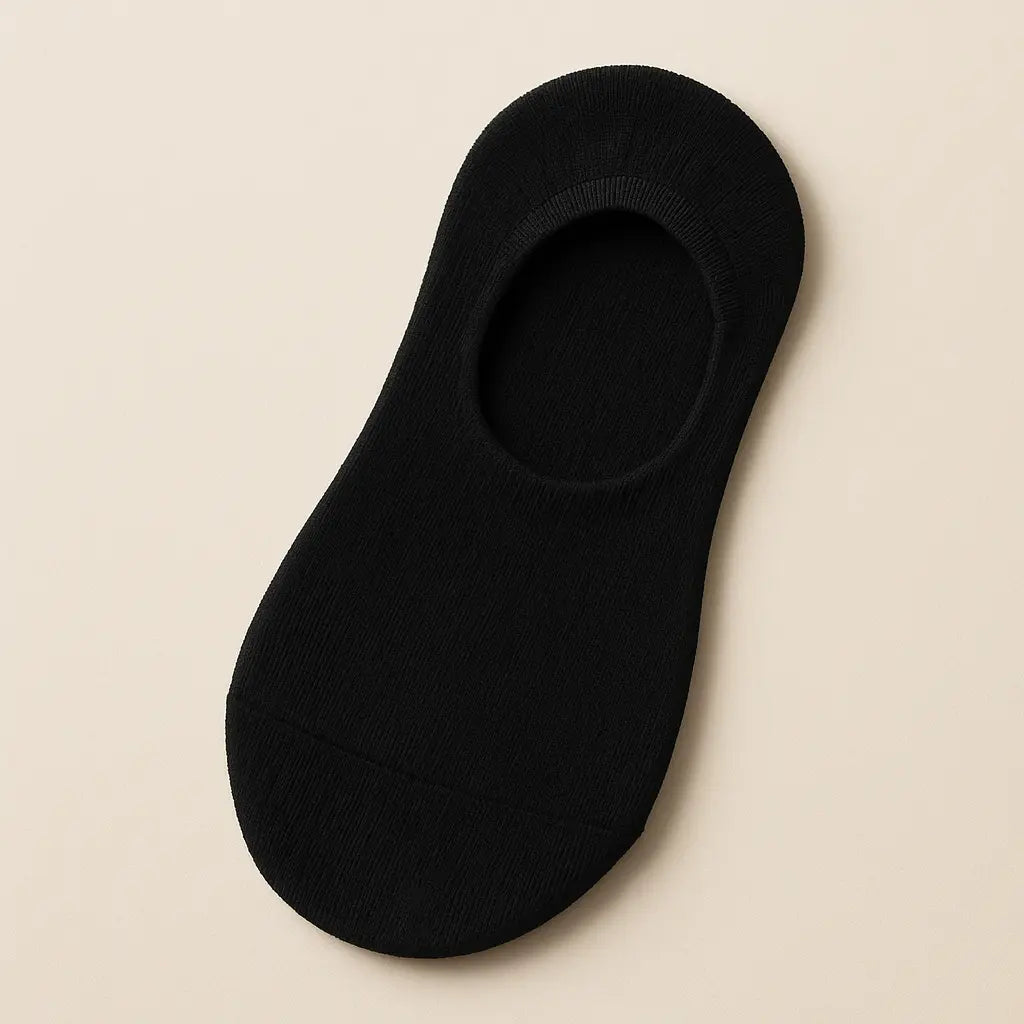 Chaussettes hommes socquettes noires en coton SOXX vue à plat