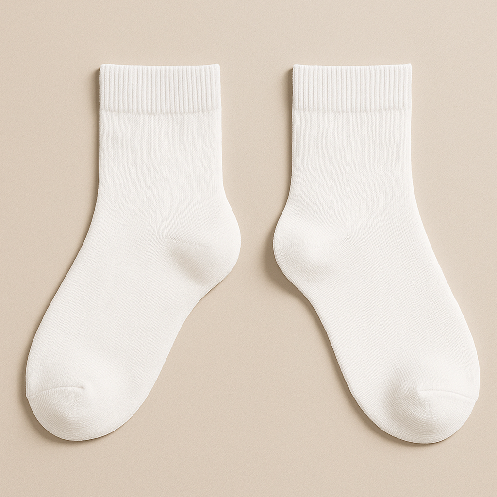 Chaussettes homme courtes blanches en coton Socquettes paire