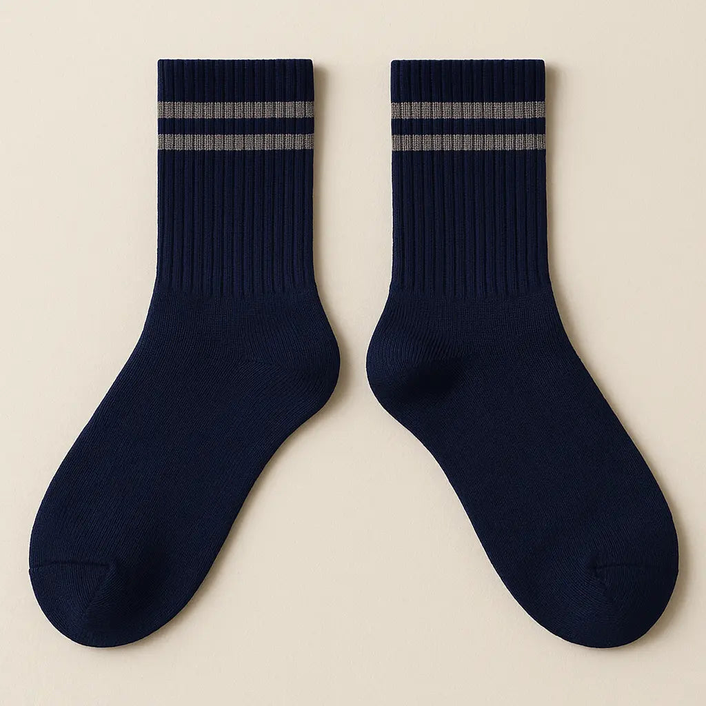 Chaussettes Hommes Sport Mollet Coton Bleu Marine paire