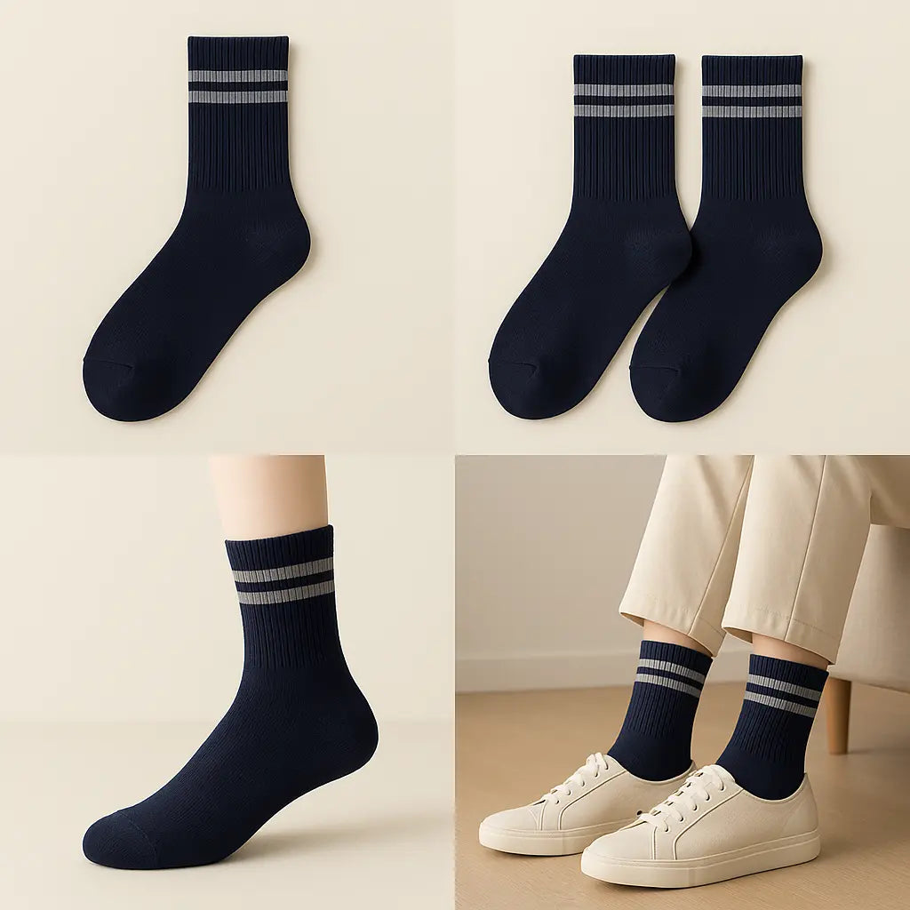 Chaussettes Hommes Sport Mollet Coton Bleu Marine galerie produit