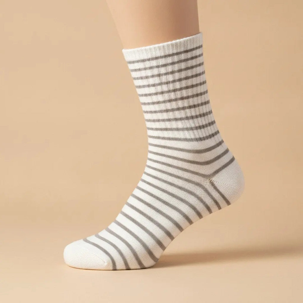 Chaussettes Femmes Rayures Coton Kikiya