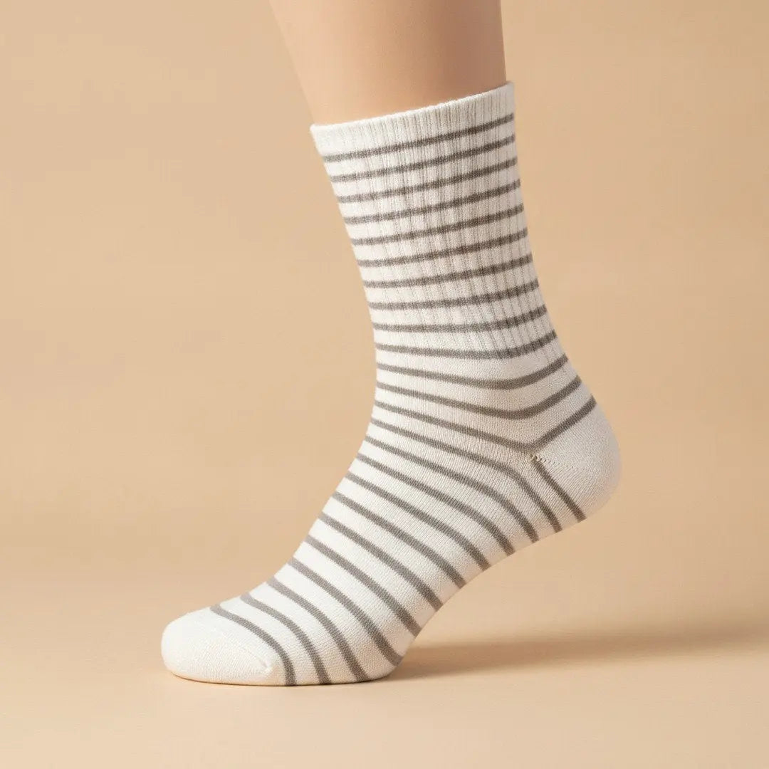 Chaussettes Femmes Rayures Coton Kikiya
